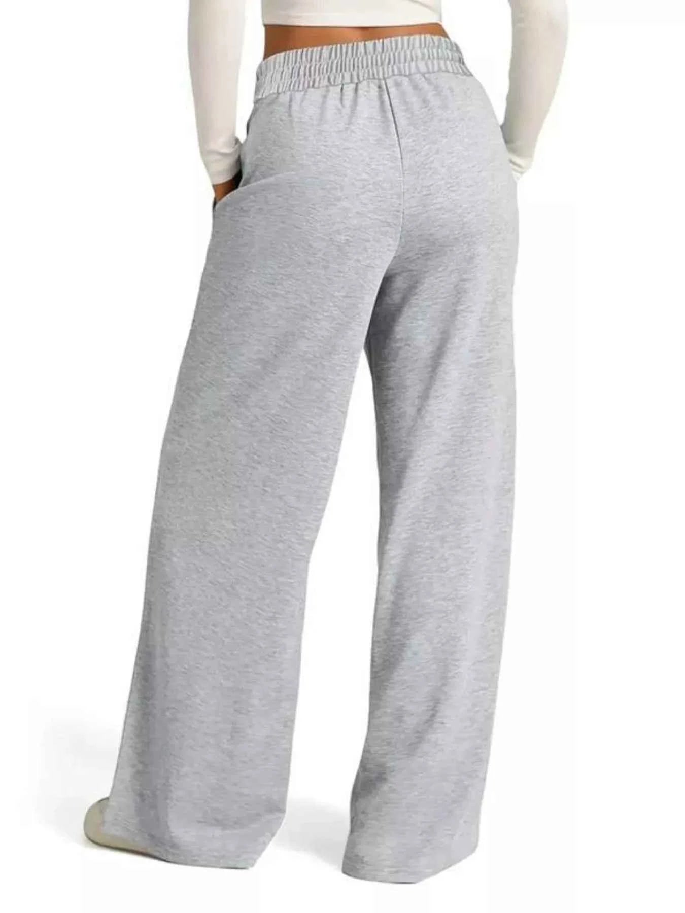 Drawstring Wide Leg Pants