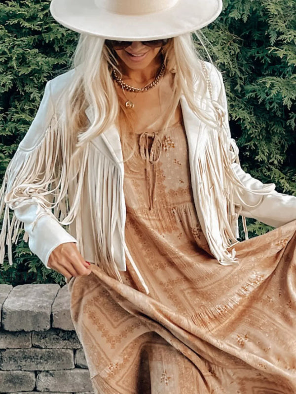 Chic Fringe Crop Jacket
