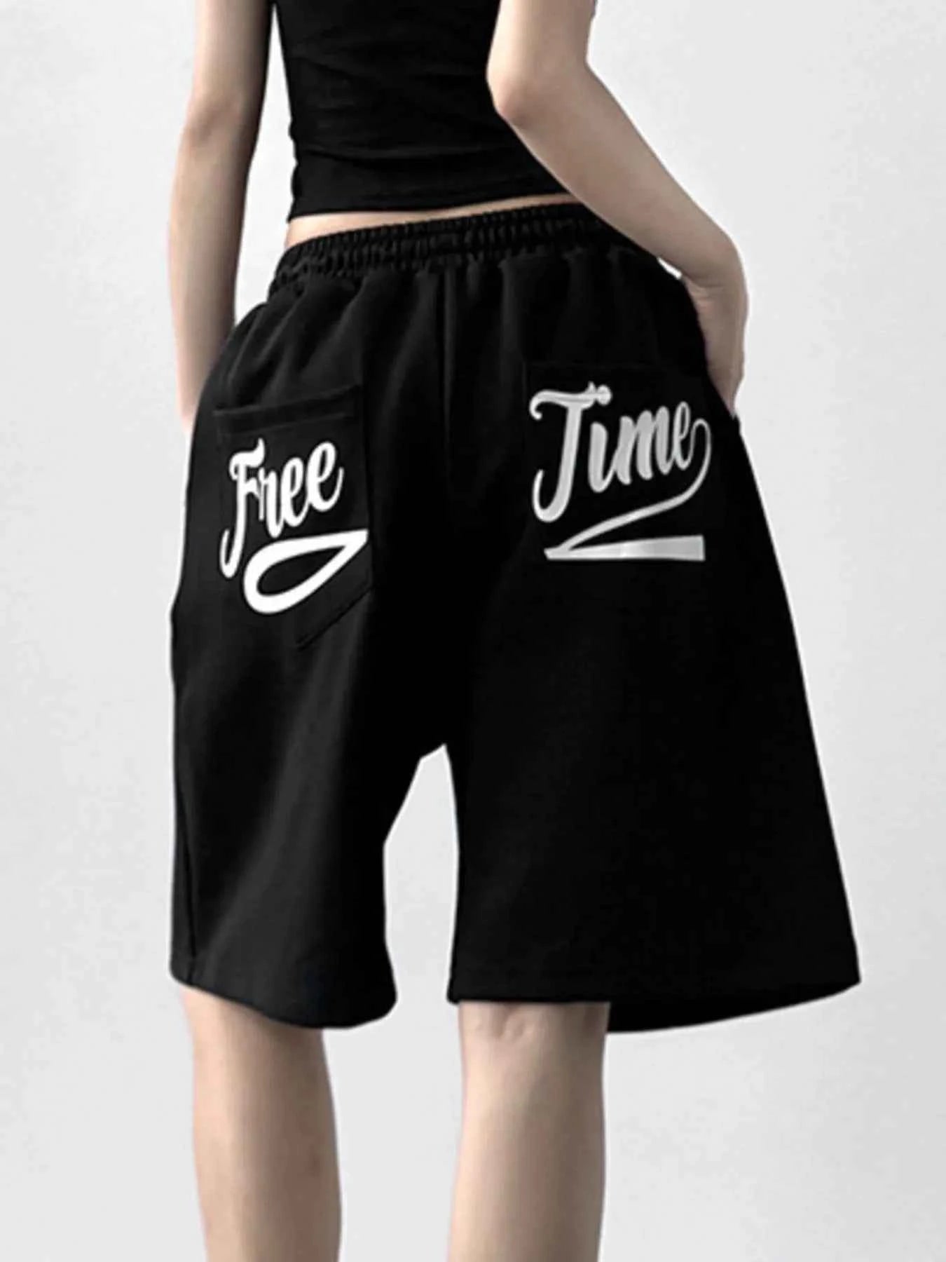 Drawstring Wide Leg Shorts