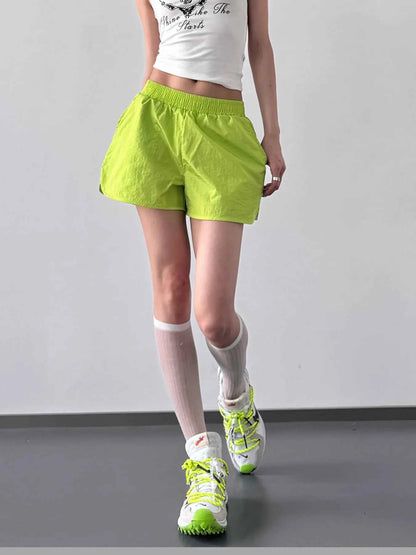 Elastic Waist Active Shorts