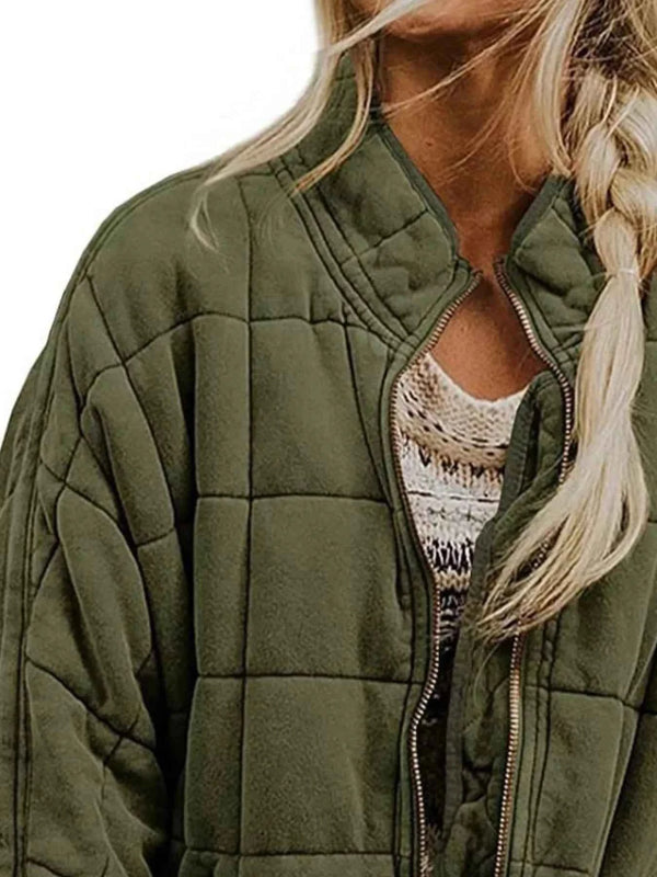 Comfy Quilted Bomber Jacket