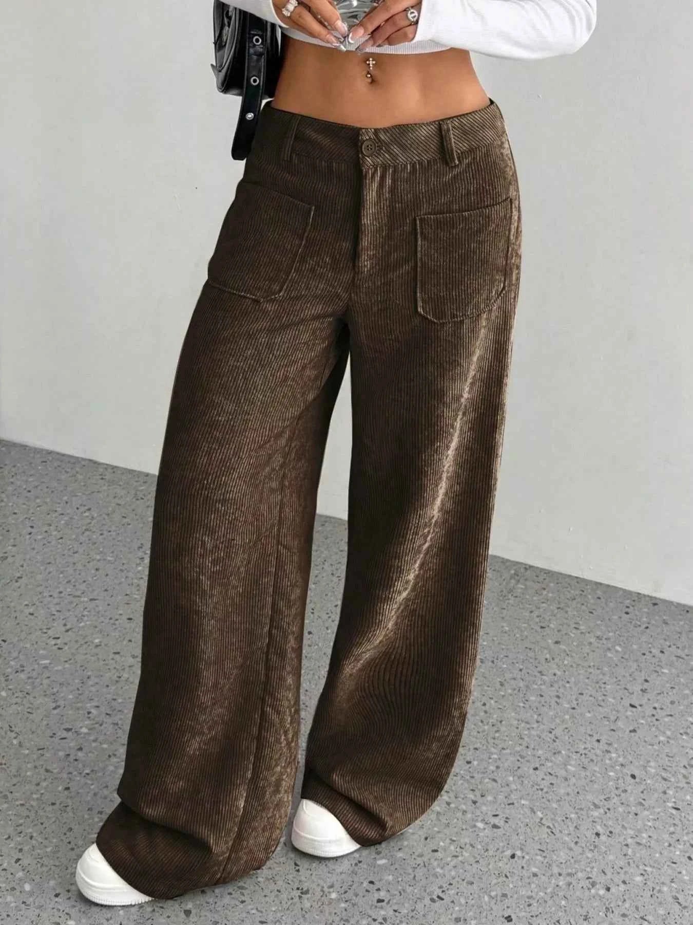 Wide Leg Corduroy Pants