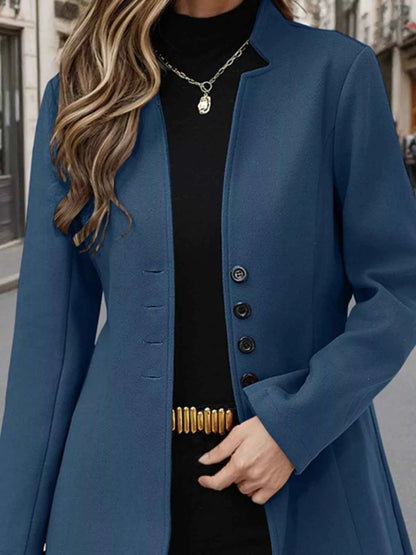 Button Up Long Sleeve Coat