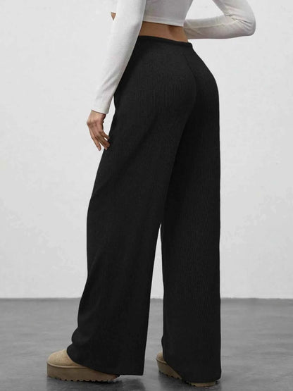 Relaxed Fit Wide Leg Pants