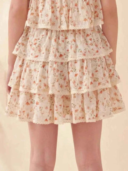 Floral Ruffle Mini Skirt for Effortless Style and Elegance