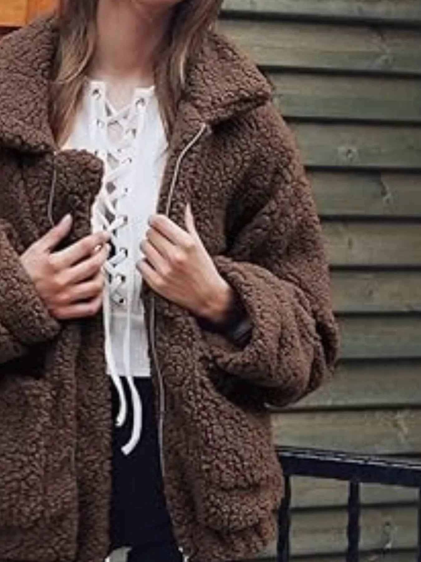 Full Size Plus Size Fleece Zip Up Jacket for Cozy Comfort