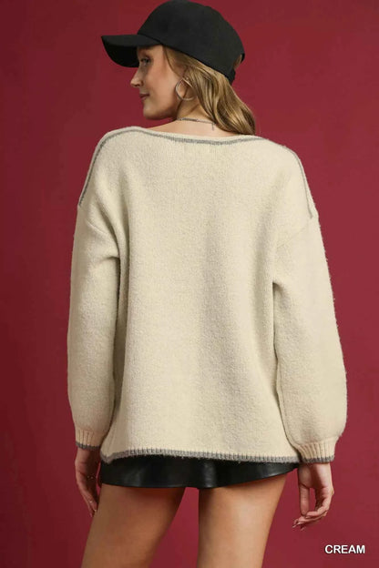 Umgee Floral Knit Sweater for Stylish Layering