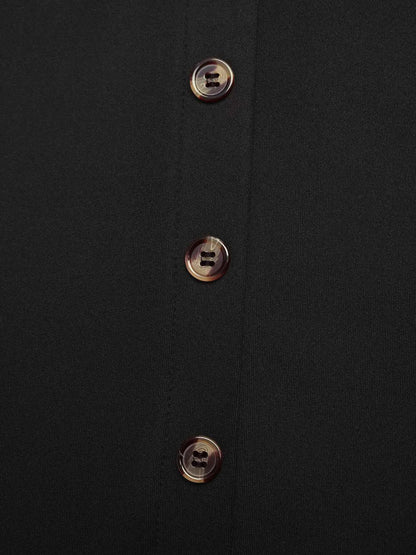 Button-Front Midi Skirt with Pockets