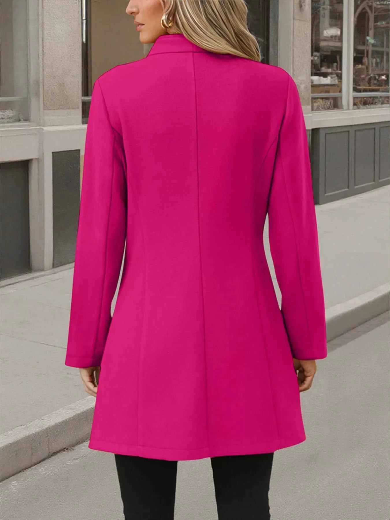 Button Up Long Sleeve Coat