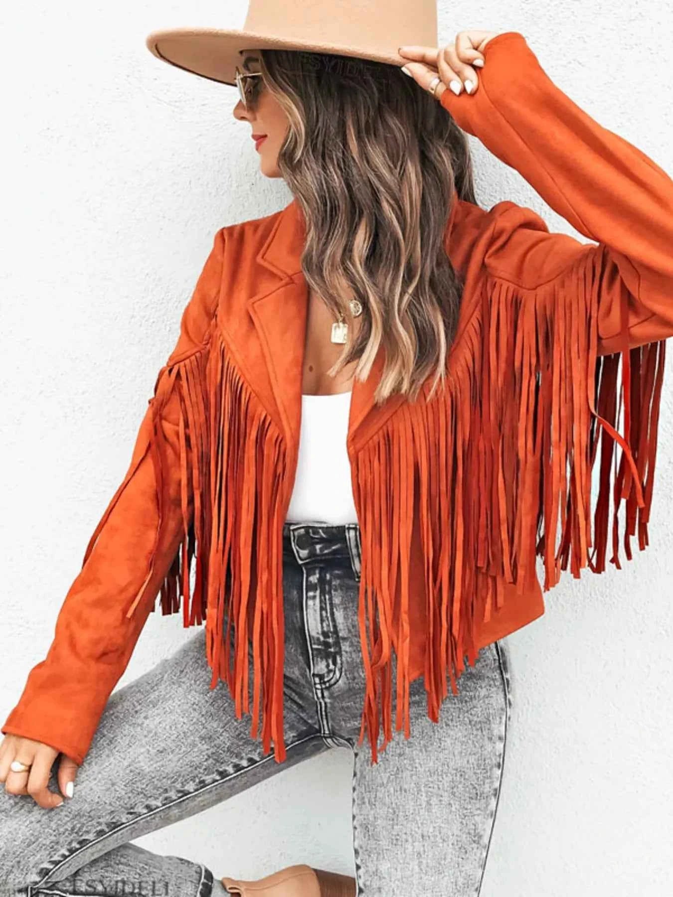Fringe Cropped Jacket for a Chic and Stylish Look