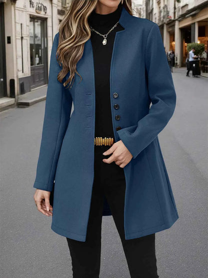 Button Up Long Sleeve Coat