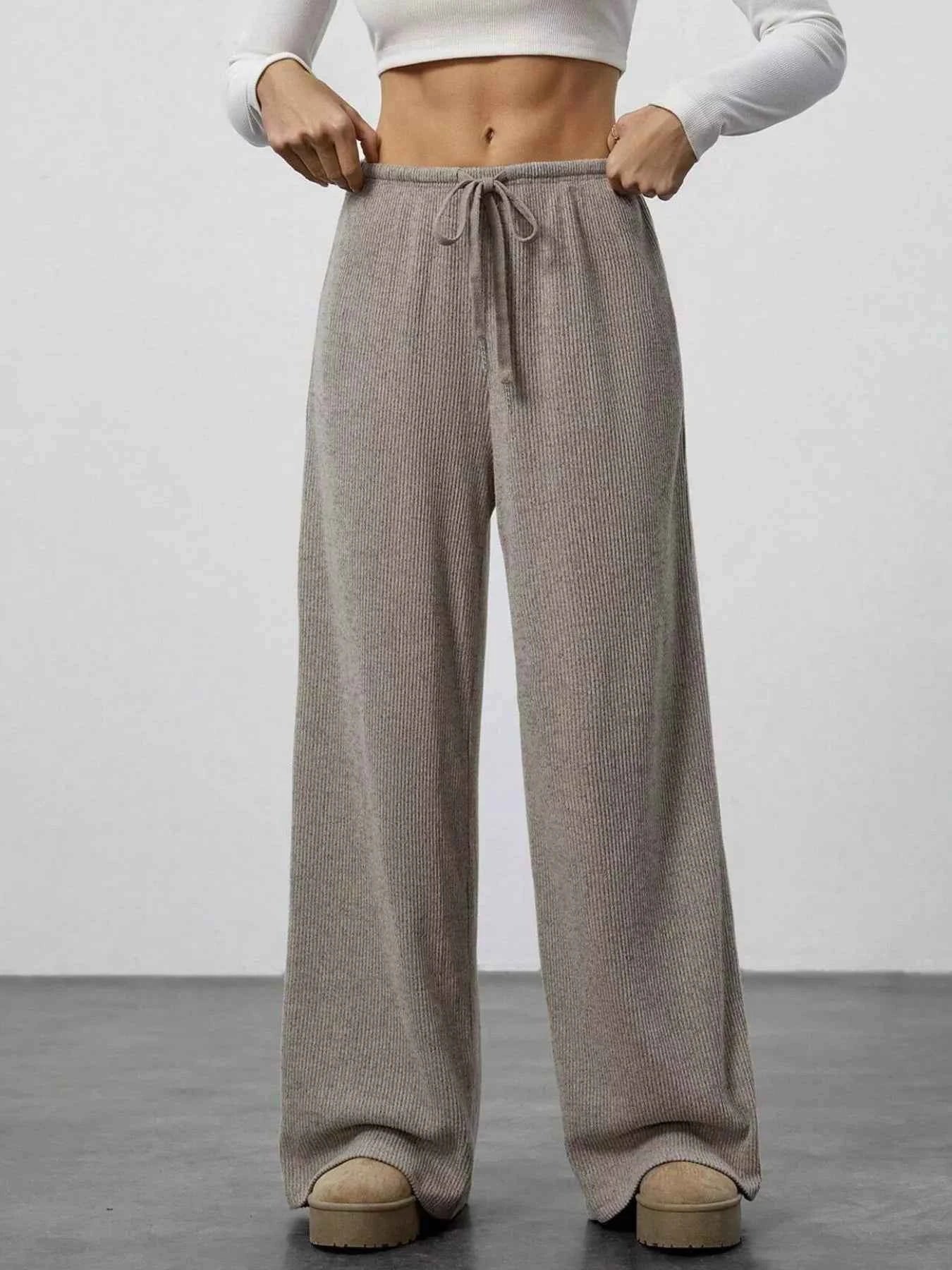 Relaxed Fit Wide Leg Pants