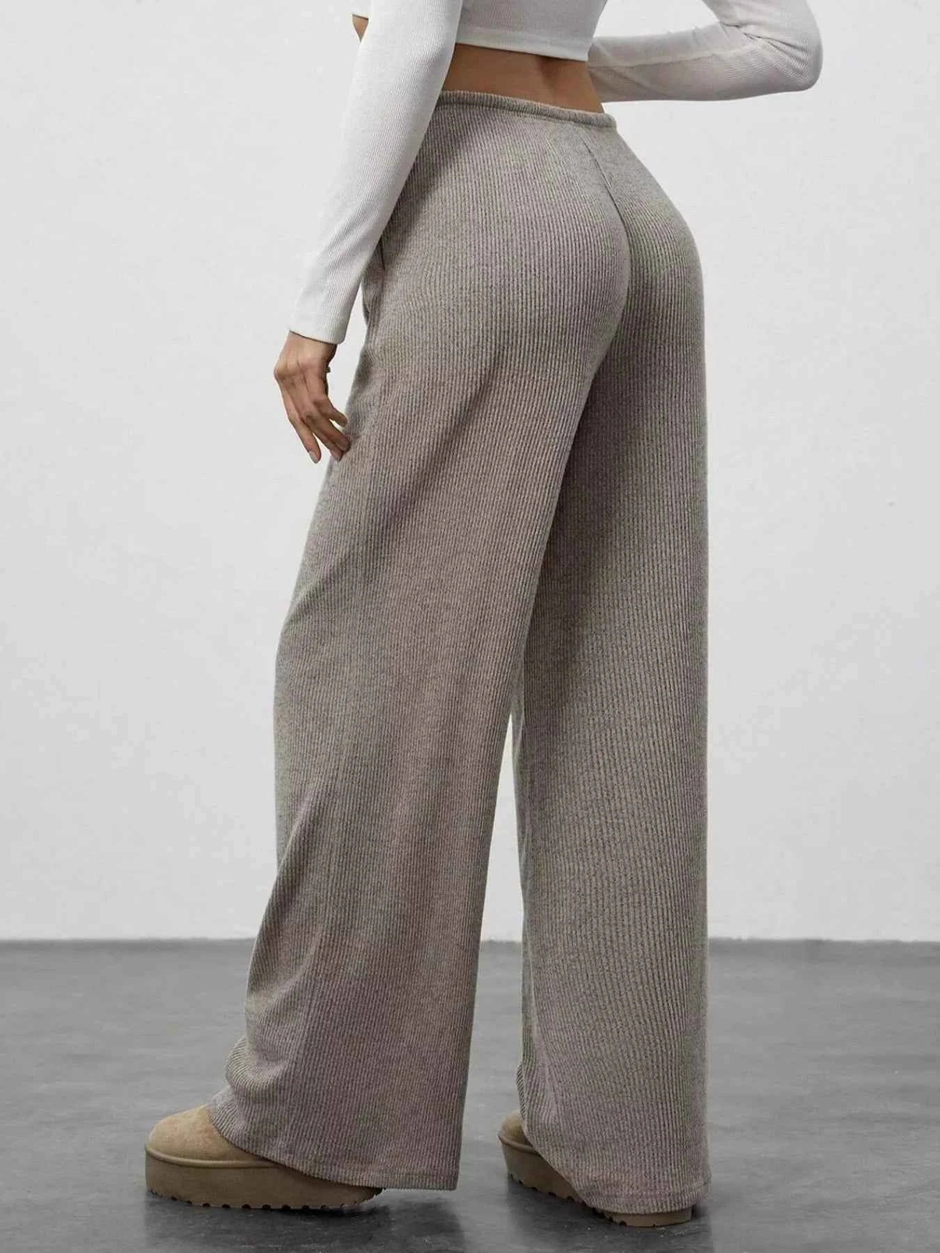 Relaxed Fit Wide Leg Pants