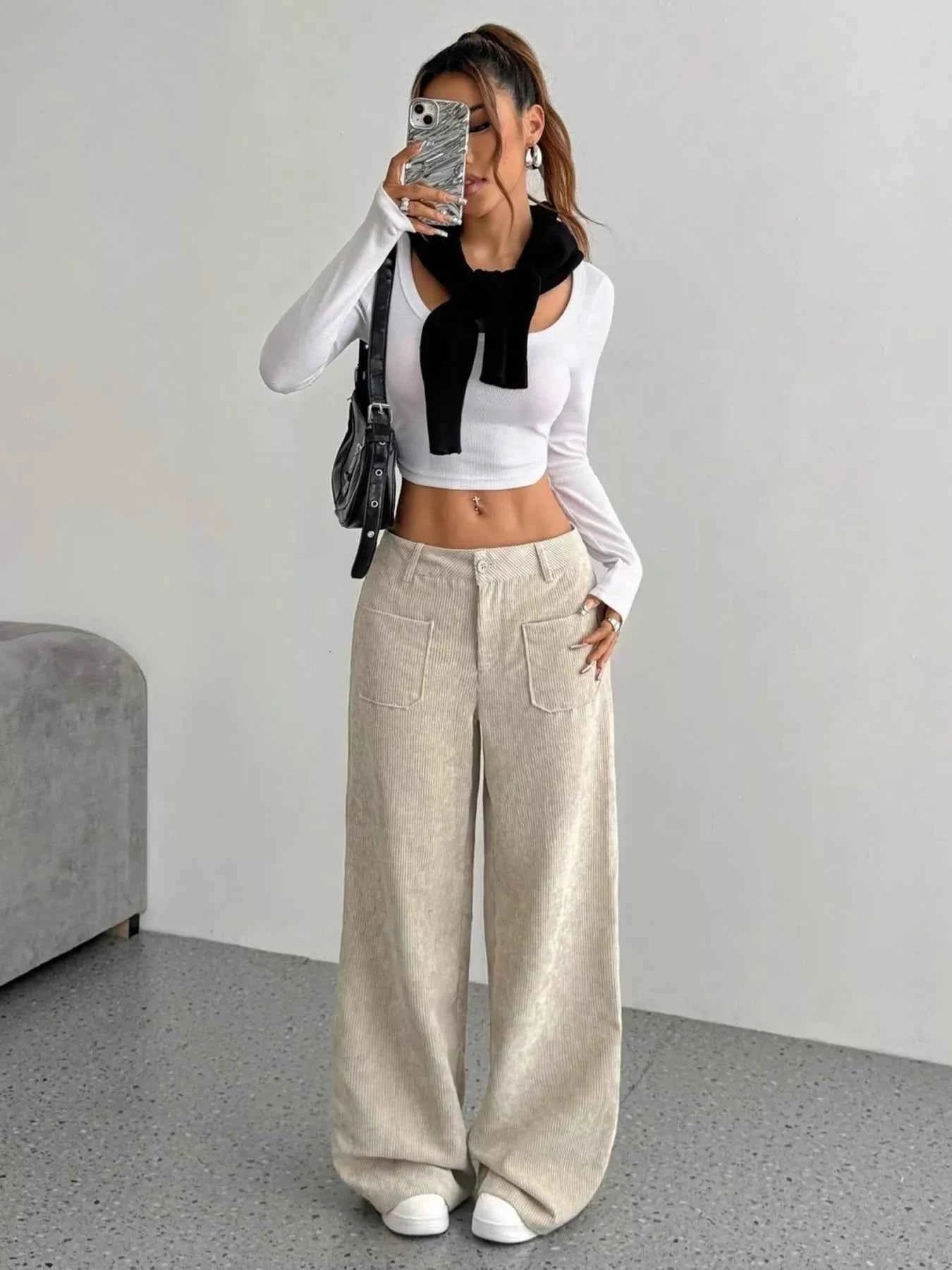 Wide Leg Corduroy Pants