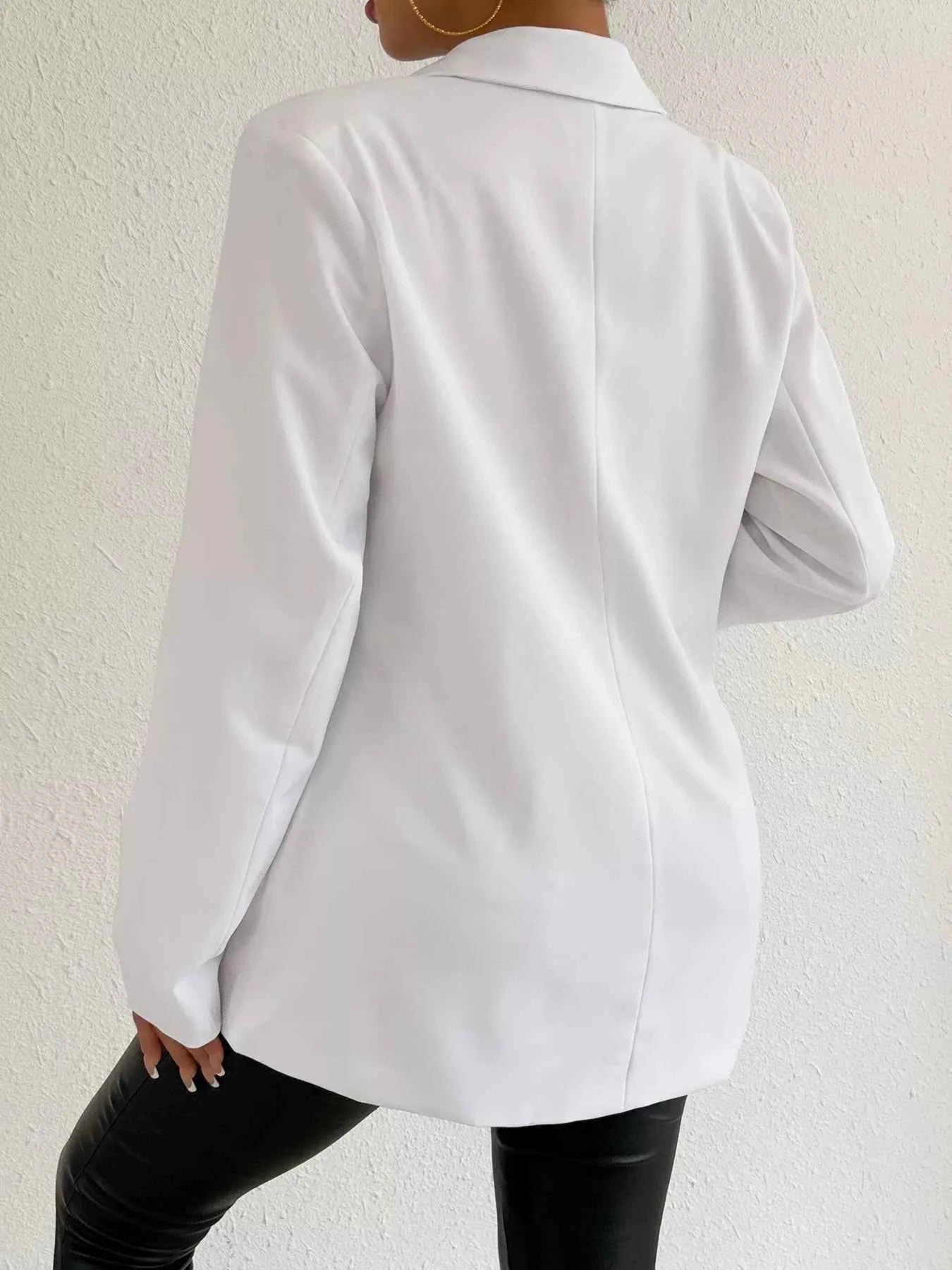 Lapel Collar Long Sleeve Blazer