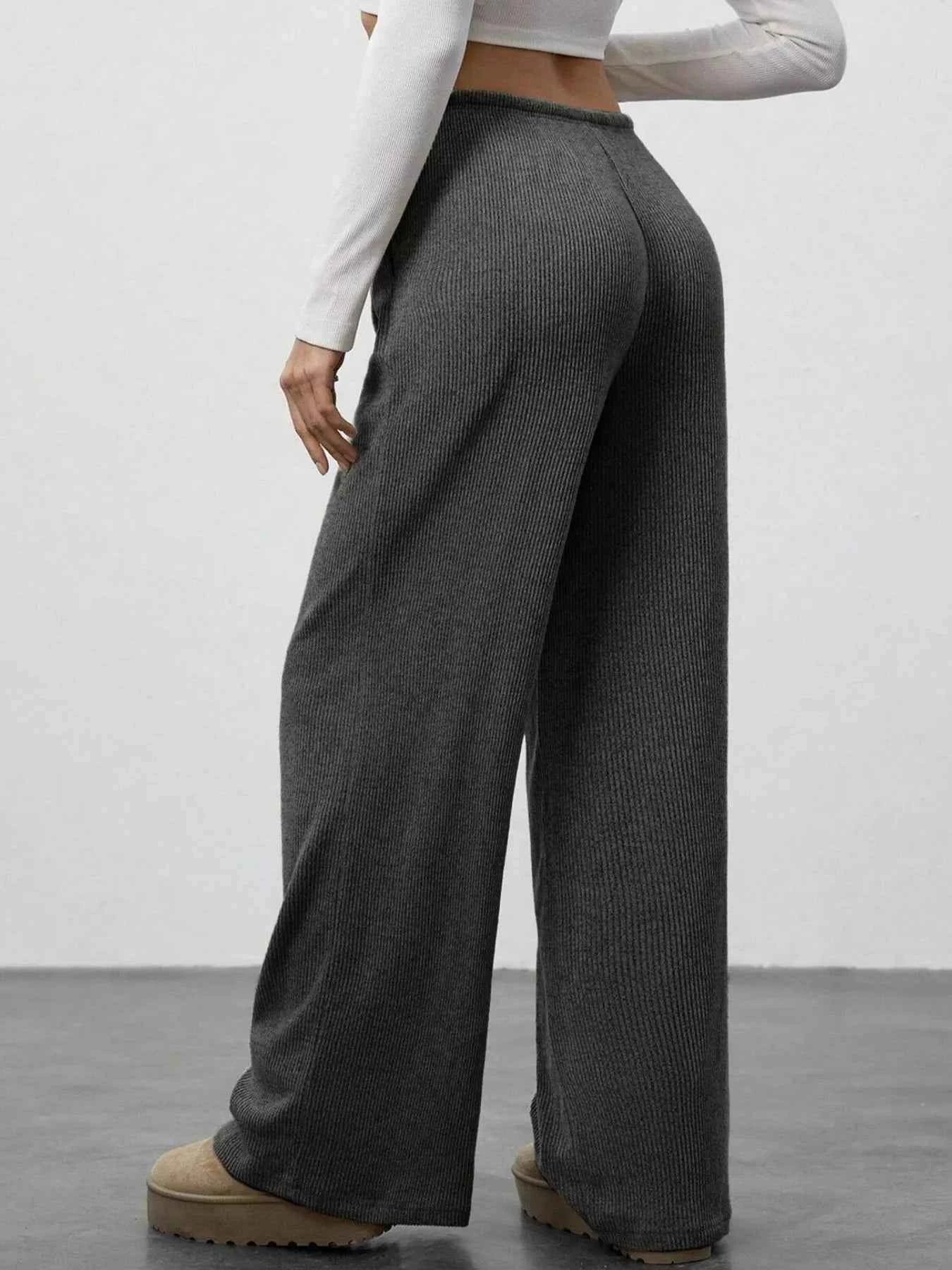 Relaxed Fit Wide Leg Pants