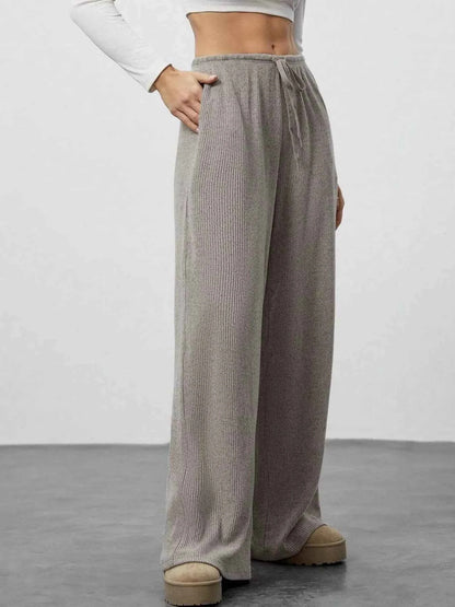 Relaxed Fit Wide Leg Pants