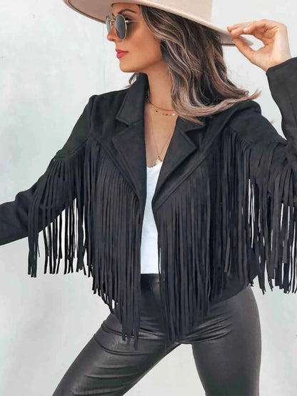 Fringe Cropped Jacket for a Chic and Stylish Look