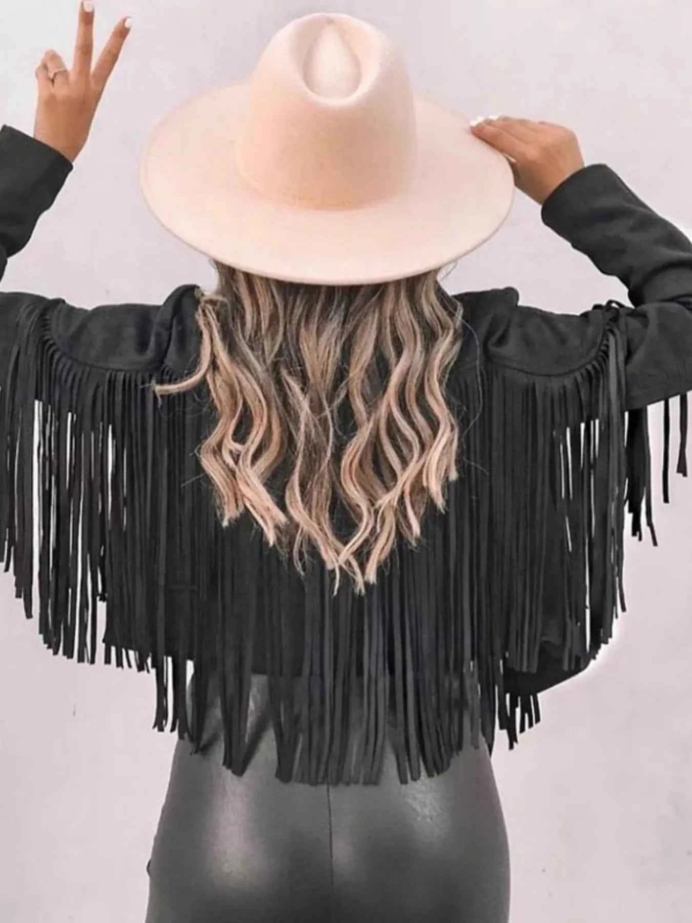 Fringe Cropped Jacket for a Chic and Stylish Look