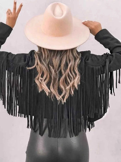 Fringe Cropped Jacket for a Chic and Stylish Look