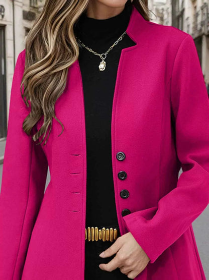 Button Up Long Sleeve Coat