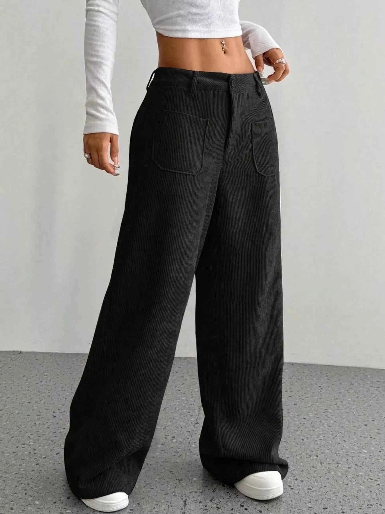 Wide Leg Corduroy Pants