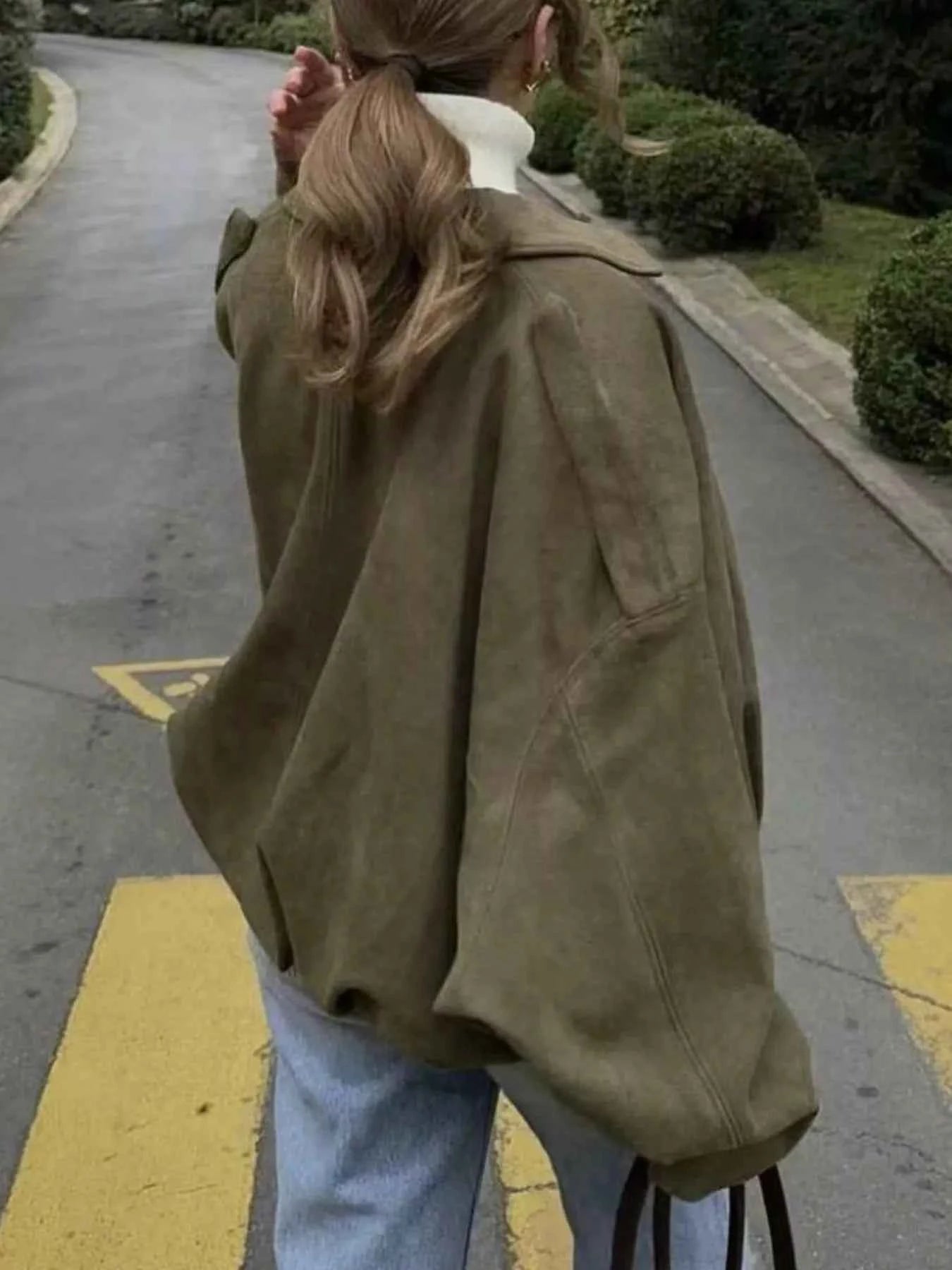 Zip Up Oversized Jacket