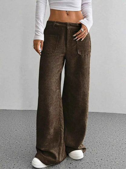 Wide Leg Corduroy Pants