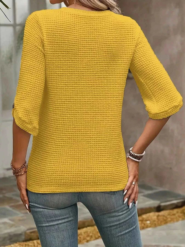 Chic Waffle Knit Top