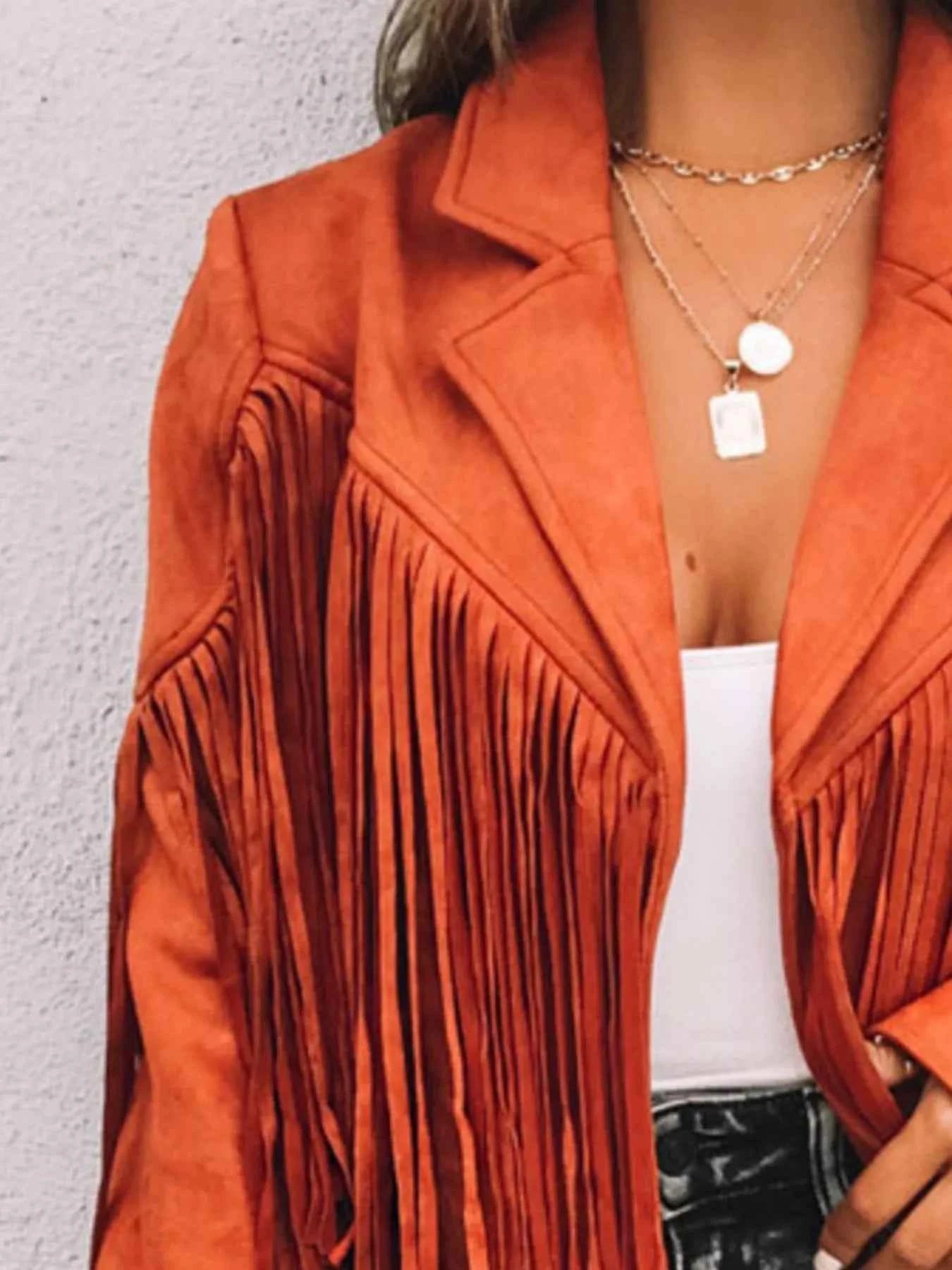 Fringe Cropped Jacket for a Chic and Stylish Look