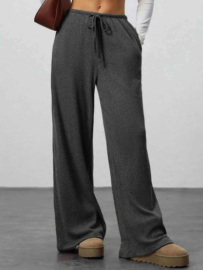 Relaxed Fit Wide Leg Pants
