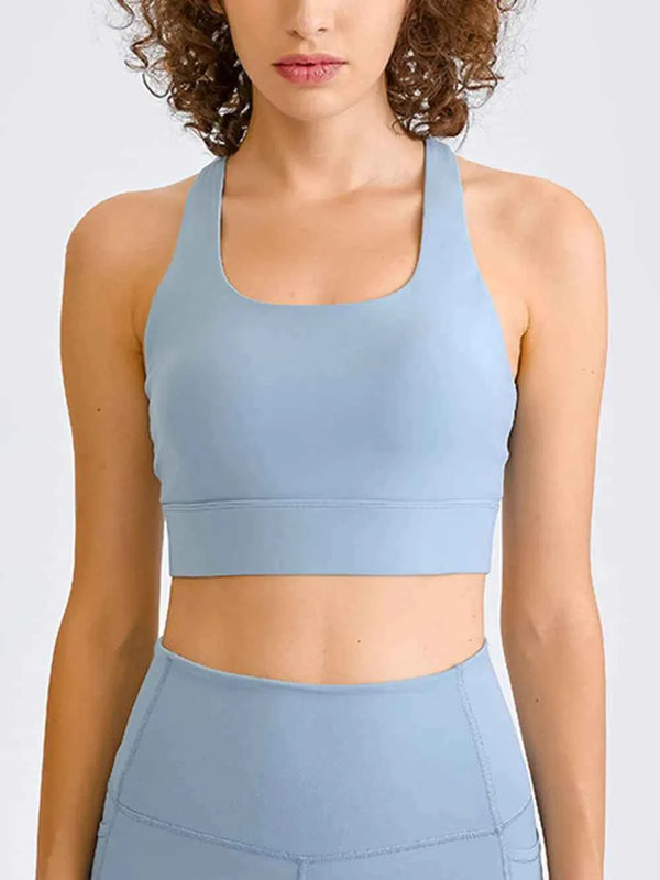 Millennia Double Take Square Neck Racerback Cropped Tank