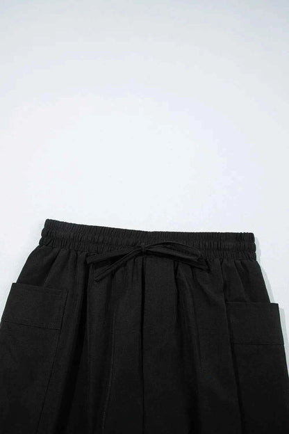Cargo Pocket Skort with Elastic Waist for Active Casual Wear