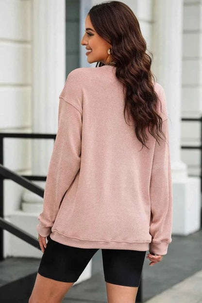Sequin Candy Cane Sweatshirt for Festive Comfort and Style