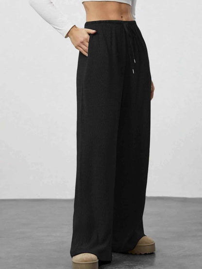 Relaxed Fit Wide Leg Pants