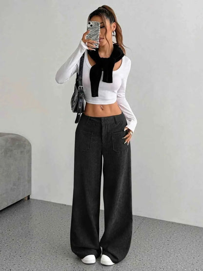 Wide Leg Corduroy Pants