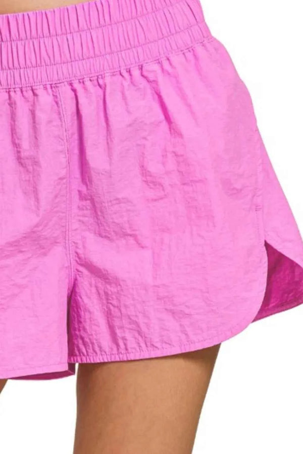 Cozy Smocked Waist Running Shorts