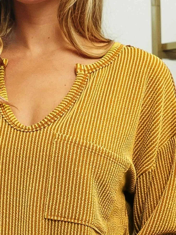 Wavy Two Tone Fashion Top