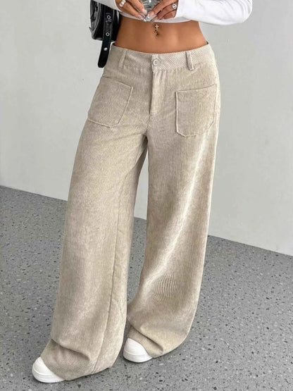 Wide Leg Corduroy Pants