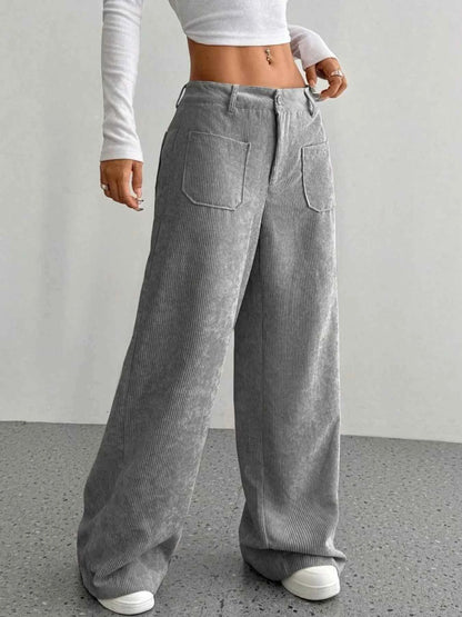 Wide Leg Corduroy Pants