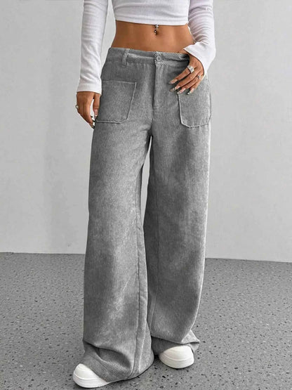 Wide Leg Corduroy Pants