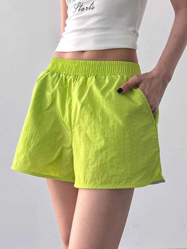 Elastic Waist Active Shorts