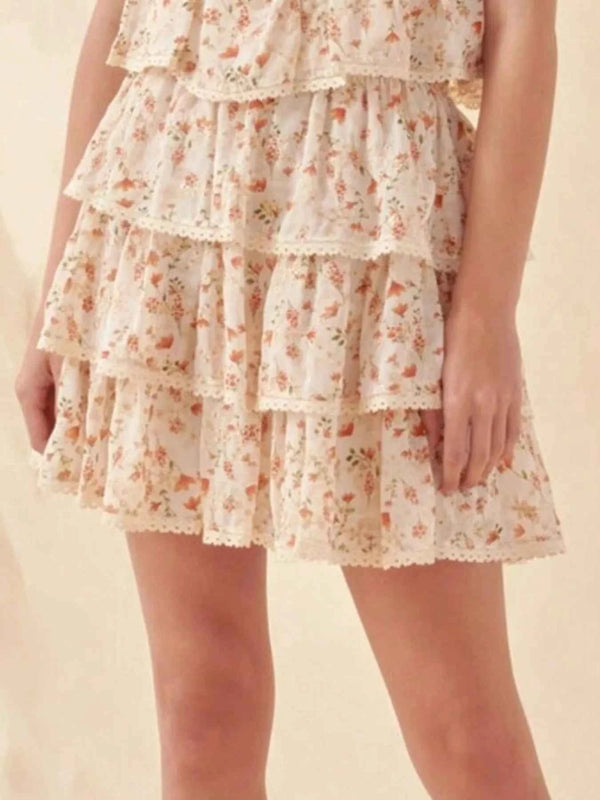 Floral Ruffle Mini Skirt for Effortless Style and Elegance