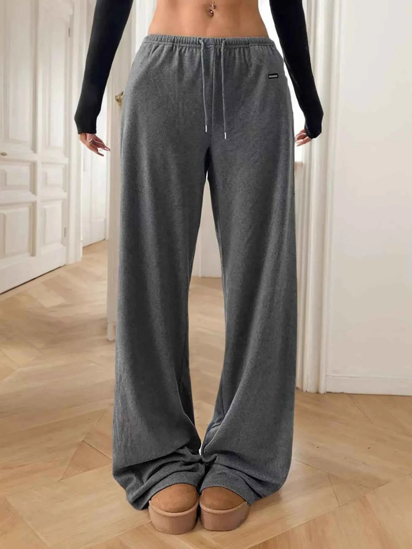 Relaxed Fit Drawstring Pants