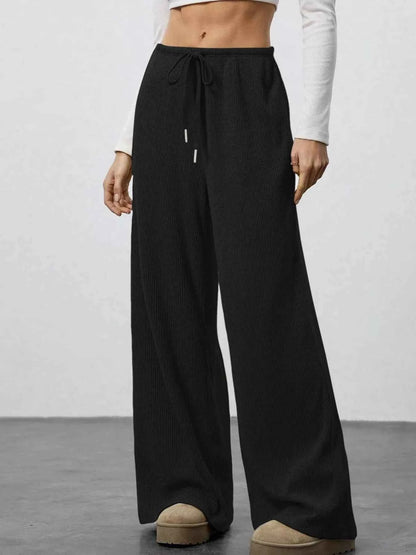 Relaxed Fit Wide Leg Pants