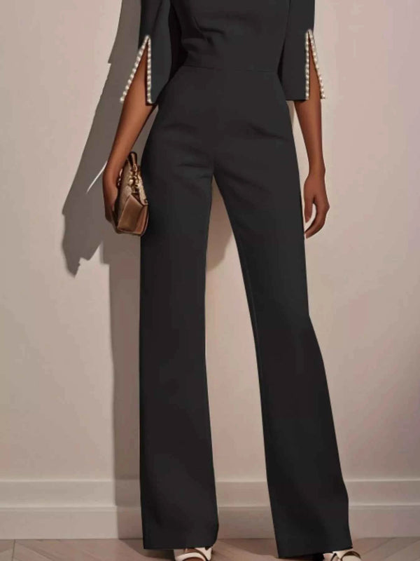 Chic Slit-Sleeve Jumpsuit